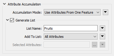 Generate List checkbox